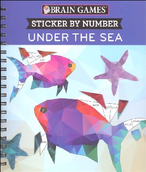 Sticker by Number - Under the Sea (Brain Games) 156 pages