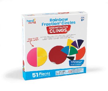 Rainbow Fraction Circles Demo Clings (Manipulative Clings)