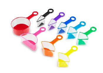 Rainbow Fraction Measuring Cups: 9 piece set with storage container