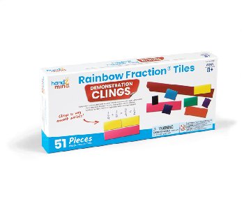 Rainbow Fraction Tiles Demo Clings (Manipulative Clings)