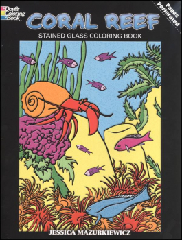 Coral Reef Stained Glass Coloring Book
