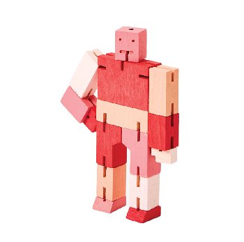 Cubebot Micro (Wooden Toy Robot) Red Multi