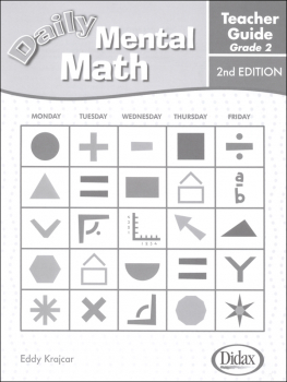 Daily Mental Math Teacher Manual Gr 2