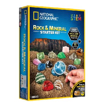 Rock & Mineral Starter Kit - 15 Specimens (National Geographic)