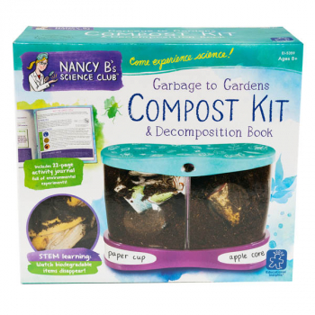 Garbage to Gardens Compost Kit & Decomposition Book (Nancy B's Science Club)