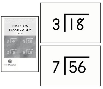 Division Flashcards: 0 to 12