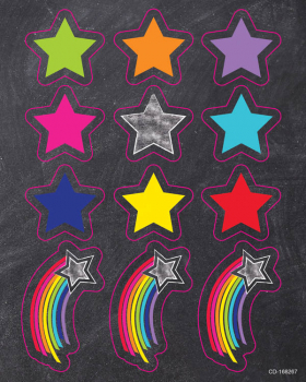 Stars and Starbursts Shape Stickers