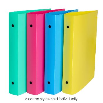 Binder - Poly, Mini 3-Ring 5 1/2" x 8 1/2" (Assorted Color)
