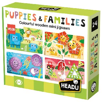 Puppies & Families Colorful Wooden Mini Jigsaws