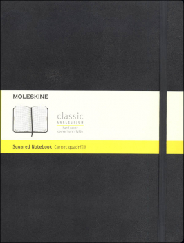 Classic Black Hardcover X-Large Notebook - Squared