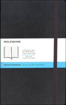 Classic Black Softcover Large Notebook - Dotted