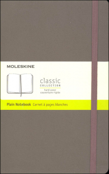 Classic Earth Brown Hardcover Large Notebook - Plain