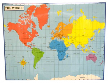 Map of the World Laminated Chartlet