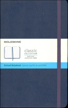 Classic Sapphire Blue Hardcover Large Notebook - Dotted