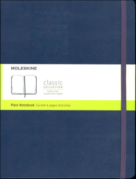 Classic Sapphire Blue Hardcover X-Large Notebook - Plain