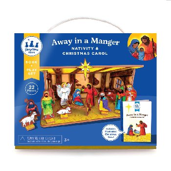 Away in a Manger Nativity & Christmas Carol Book & Playset (Mini Set)