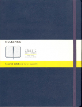 Classic Sapphire Blue Hardcover X-Large Notebook - Squared