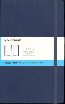 Classic Sapphire Blue Softcover Large Notebook - Dotted