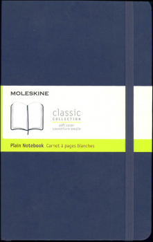 Classic Sapphire Blue Softcover Large Notebook - Plain