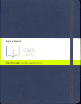 Classic Sapphire Blue Softcover X-Large Notebook - Plain