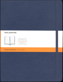 Classic Sapphire Blue Softcover X-Large Notebook - Ruled
