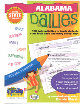 Alabama Dailies: 180 Daily Activities for Kids