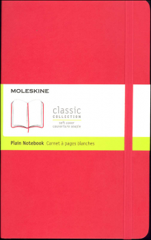 Classic Scarlet Red Softcover Large Notebook - Plain