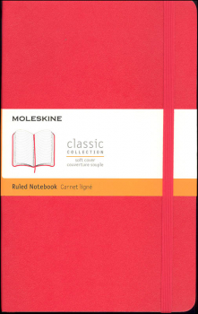 Classic Scarlet Red Softcover Large Notebook - Ruled