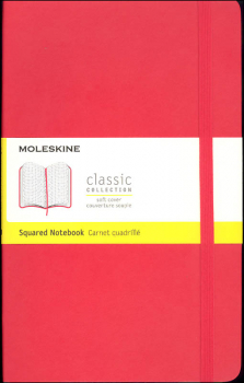 Classic Scarlet Red Softcover Large Notebook - Squared