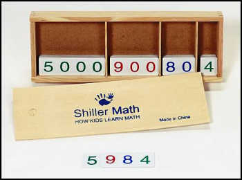 Complete Number Card Set with Wooden Tray