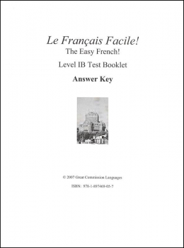Easy French Level 1B Answer Key