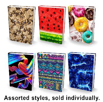 Book Sox Stretchable Fabric Book Cover - Jumbo Ultra Assorted Print