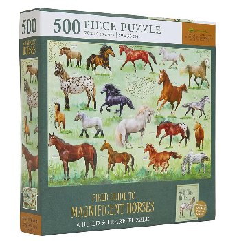Field Guide to Magnificent Horses Puzzle (500 piece)