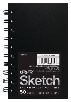uCreate Poly Cover Sketch Book Heavyweight 5 1/2" x 3 1/2" 50 sheets