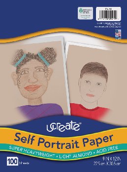 uCreate Self Portrait Paper - Light Almond 9" x 12" 100 sheets