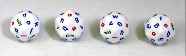 LOWER CASE w/*4WILDS DICE *1* 30-SIDED ALPHABET DIE GREAT FOR SCATTERGORIES 