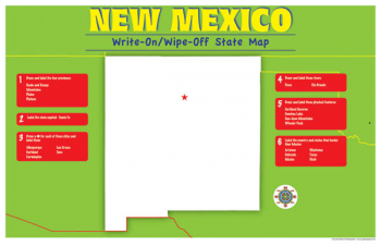 New Mexico Write-On/Wipe-Off Desk Mat - State Map