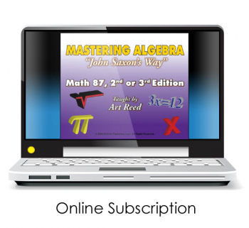Mastering Algebra - Math 87 (2nd or 3rd Edition) Online Video Access (24-month subscription)