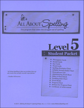 All About Spelling Level 5 Student Material Packet