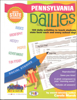 Pennsylvania Dailies: 180 Daily Activities for Kids