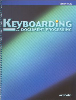 Keyboarding and Document Processing Solution Key