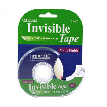 Invisible Tape with Dispenser 3/4" x 1296"