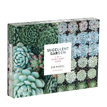Succulent Garden 2-in-1 Double Sided Puzzle (500 Pieces)