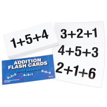 Addition Flash Cards - Three Addends (80 cards)