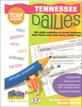 Tennessee Dailies: 180 Daily Activities for Kids