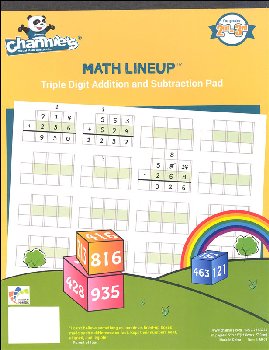 Math Line-Up Pad - Triple Digit (Channie's Math)