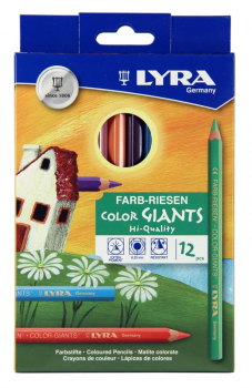 Giant Colored Pencils - 12 Colors