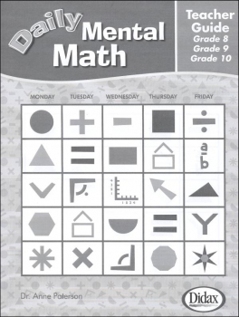Daily Mental Math Teacher Guide for Grades 8, 9, 10