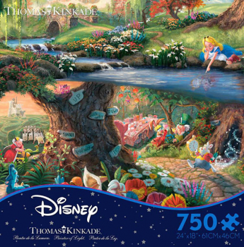 Alice in Wonderland Puzzle (Thomas Kinkade Disney Collection) 750 Piece