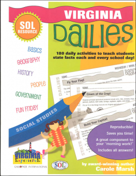 Virginia Dailies: 180 Daily Activities for Kids